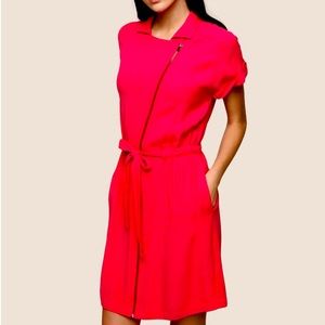 Armani Exchange Zip Up Pink Dress